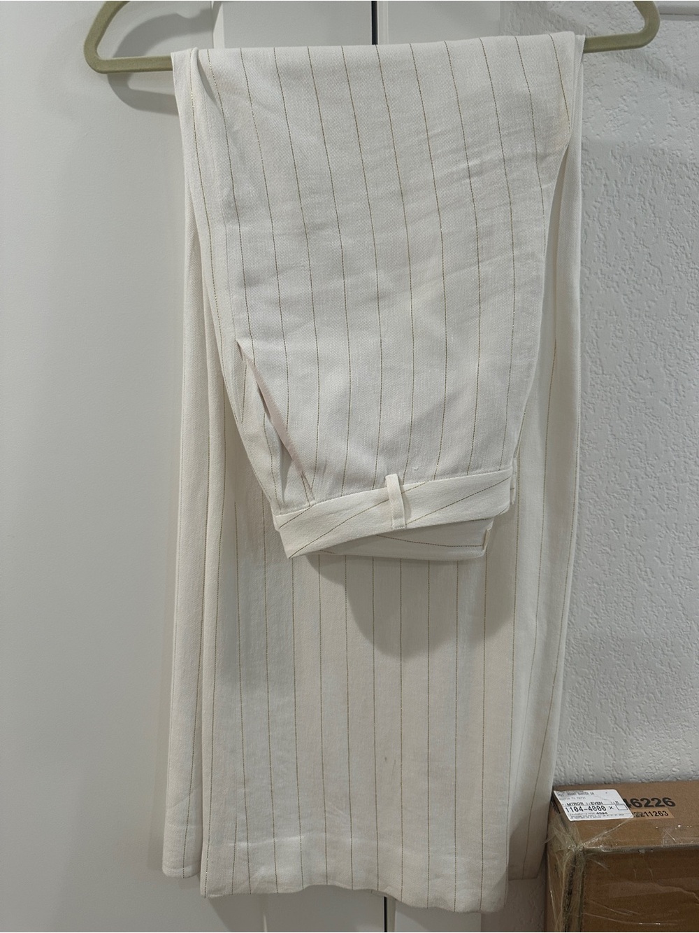 Cream Pinstripe Women’s Pants